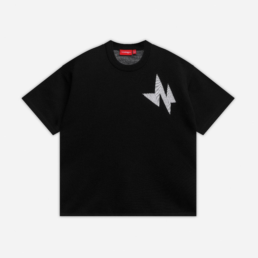 NEEDS OF WISDOM N Logo Knit Tee - Black - Genuine Local Brand