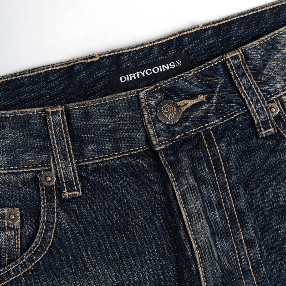 Quần Dài Denim Rivets Wide Leg - Local Brand Chính Hãng