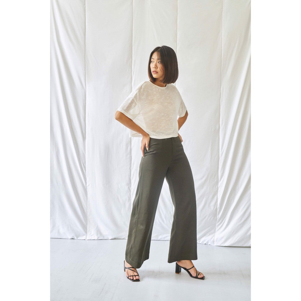 LIBÉ - Dark blue loose-fitting long pants