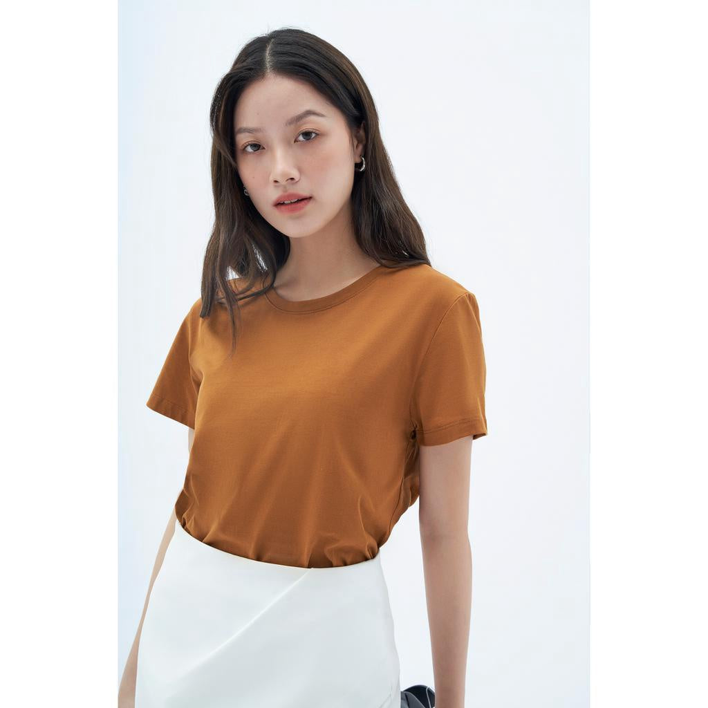 Women's T-shirt MONO TALK The Basic T-Shirt basic form short sleeves many colors T60001FT