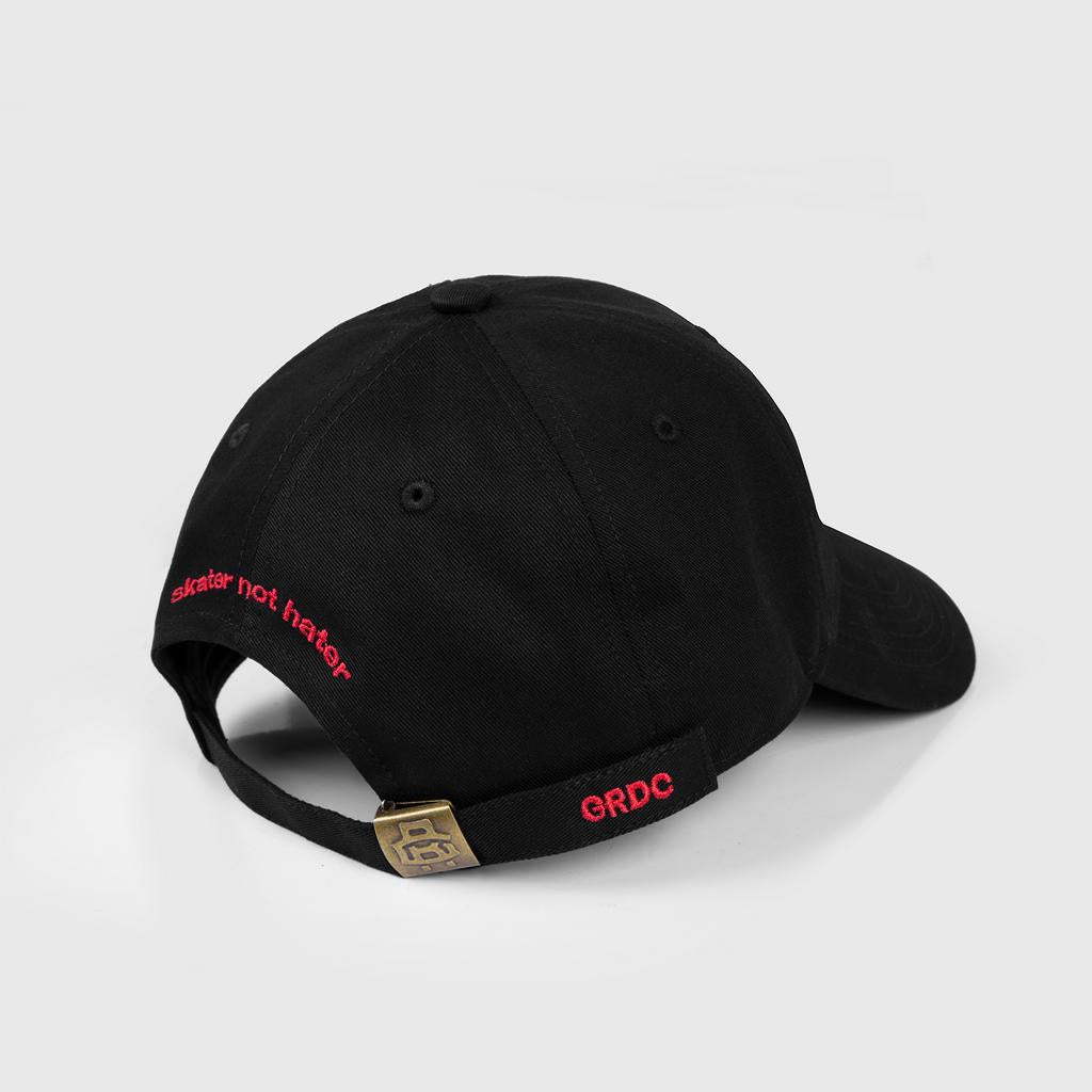 Grimm DC Skateboard Hat // Red