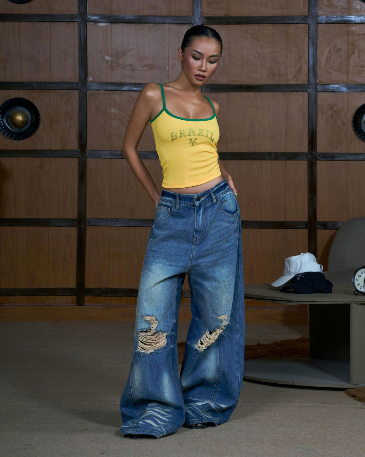 Quần Dài Denim Baggy Distressed - Local Brand Chính Hãng