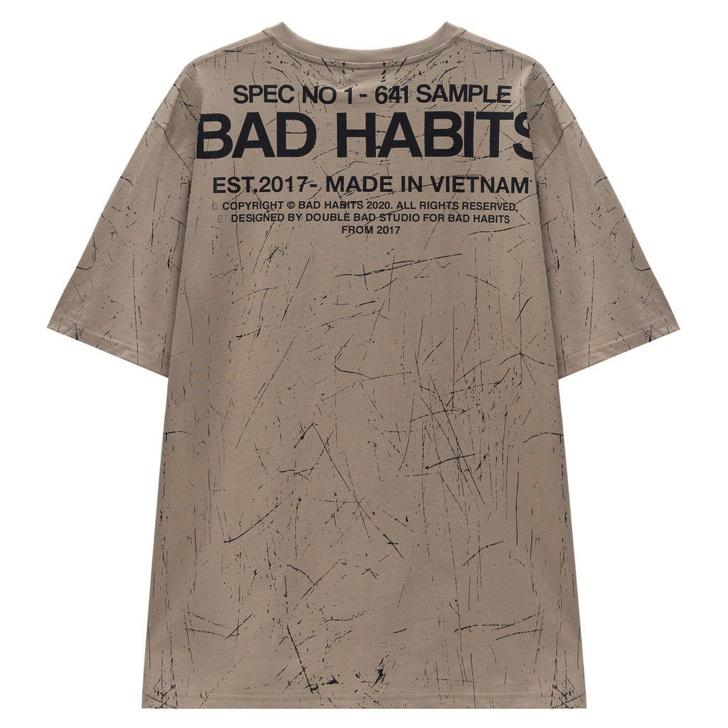 Áo Thun Unisex Bad Habits CRACK 100% Cotton - Local Brand Chính Hãng