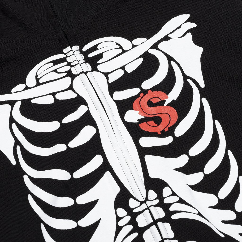 [SMAKER] Outerwears Sweater Local Brand, skull pattern, cotton Unisex Sweatshirts -"SKELETON" ZIPPED HOODIE