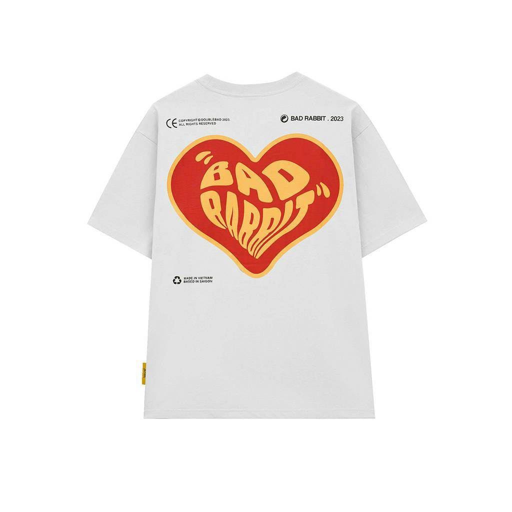 Áo Thun Unisex Bad Rabbit Heart Tee - Sand - Local Brand Chính Hãng