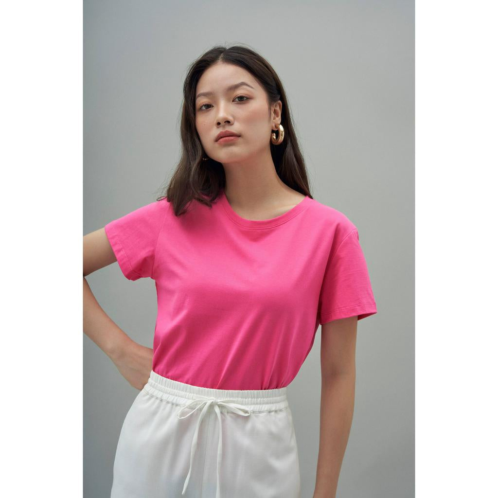 Women's T-shirt MONO TALK The Basic T-Shirt basic form short sleeves many colors T60001FT