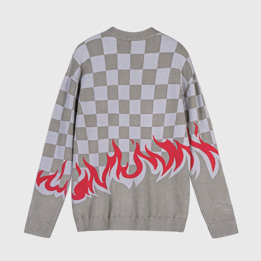 Grimm DC Poverty Alleviation Sweater // Gray Checkered