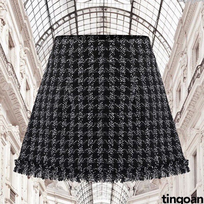 TINGOAN® - Chân váy set tweed tua rua SECRET DREAMER SKIRT/BL