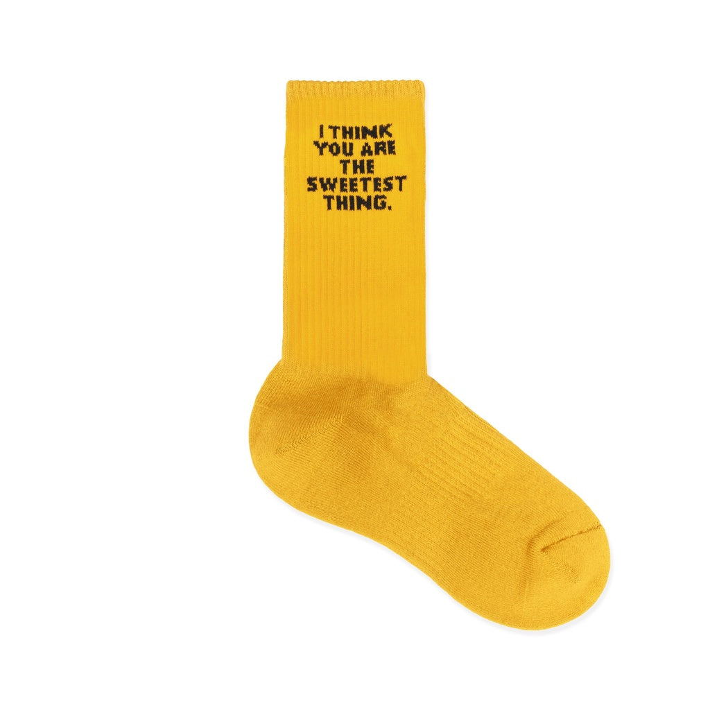 Levents Quote Socks/ Yellow