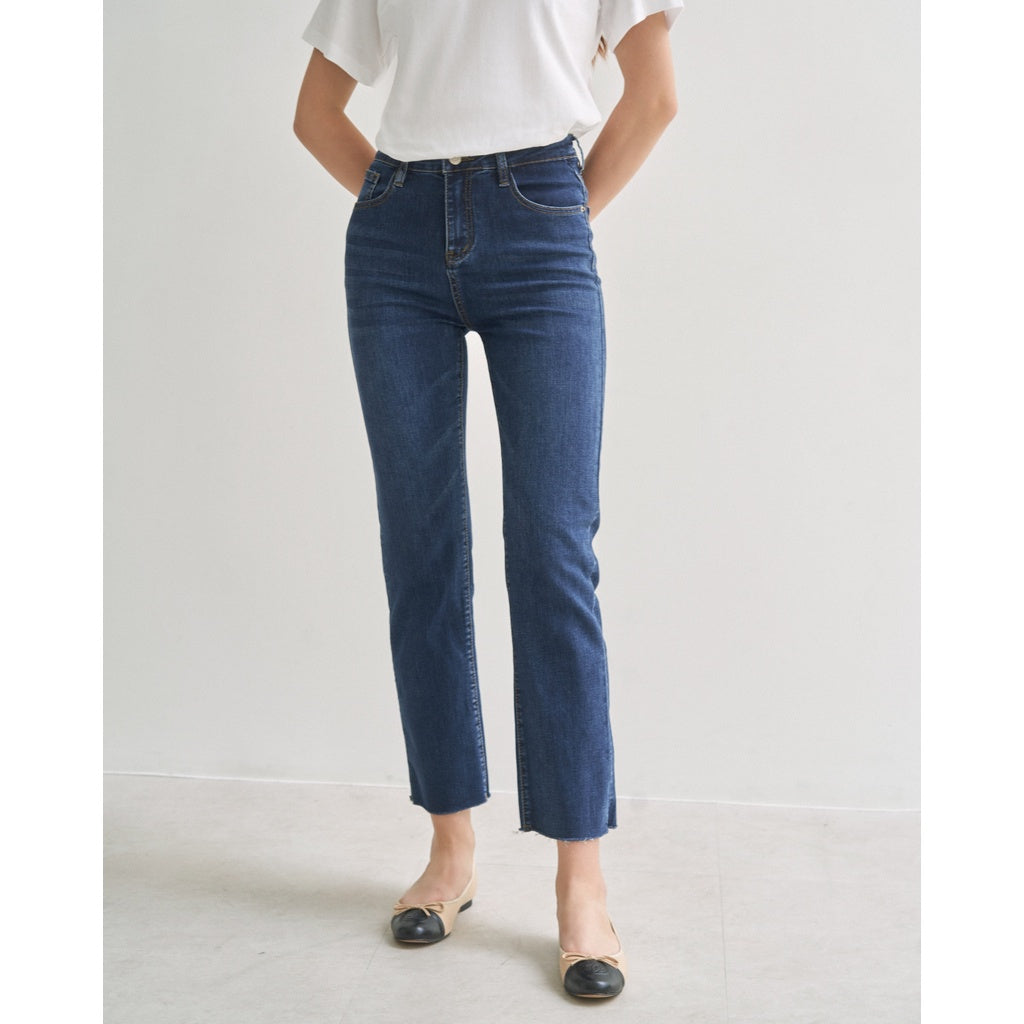 Quần Jeans Dáng Ôm Xanh Jeans Đậm Moneo | 3515 | Lana Official