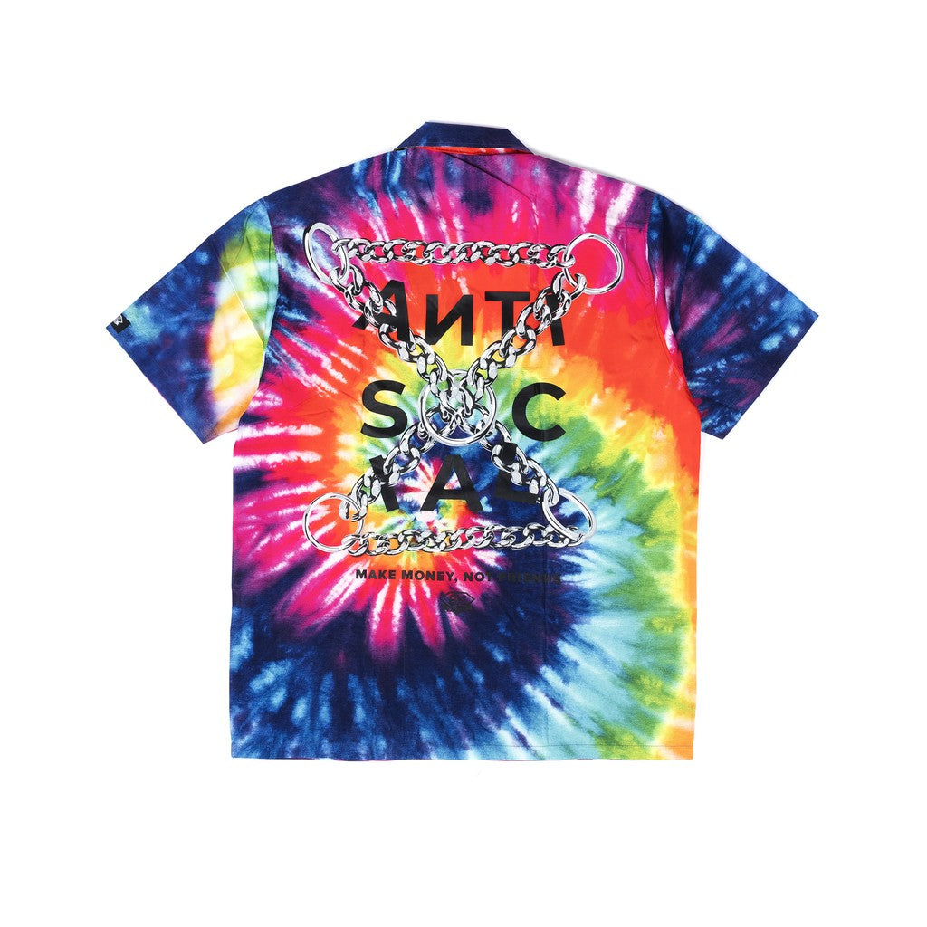 [SMAKER] Unisex short-sleeved shirt for men and women, genuine local brand, Anti Social - "CACH LY XA HOI" TIE DYE SHIRT