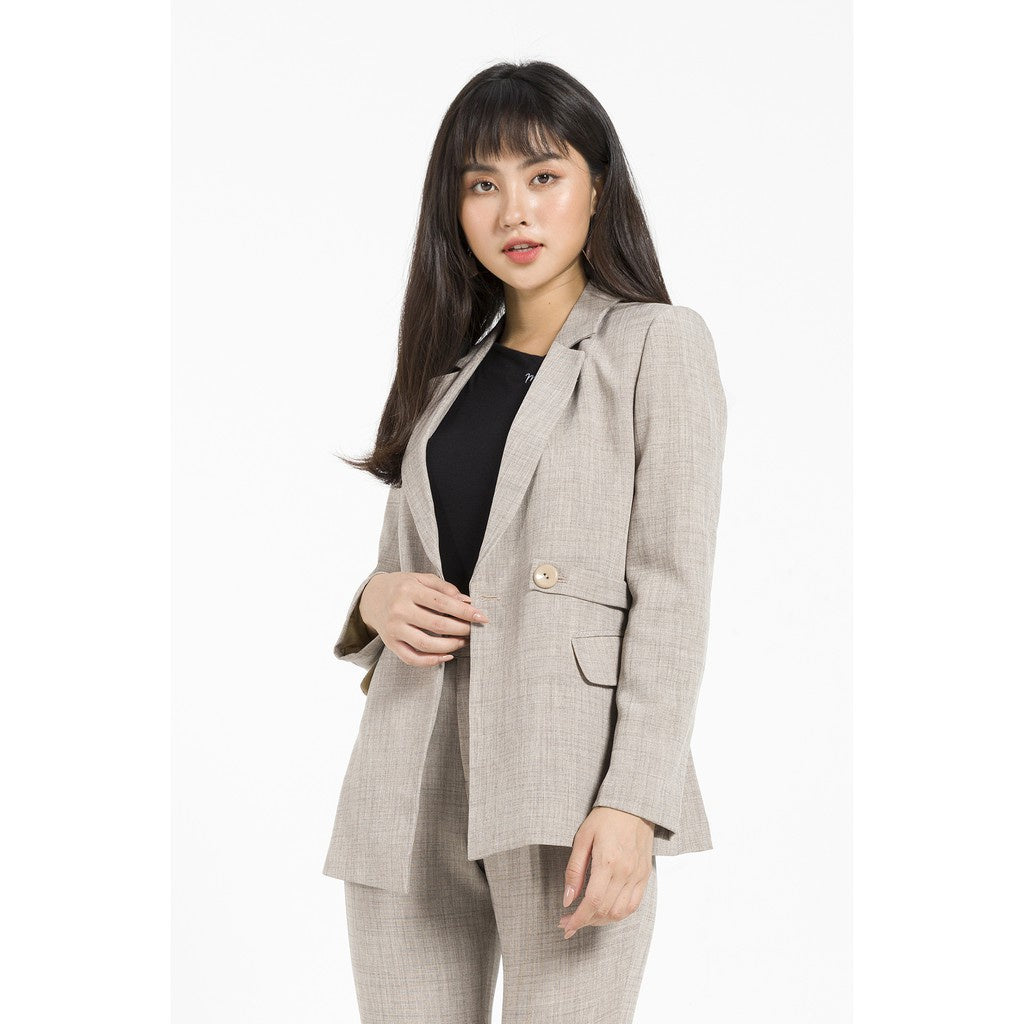 Women's vest with waist belt - Women's vest with thick waist tie collar and form VIENNE TRAN V65D19T057