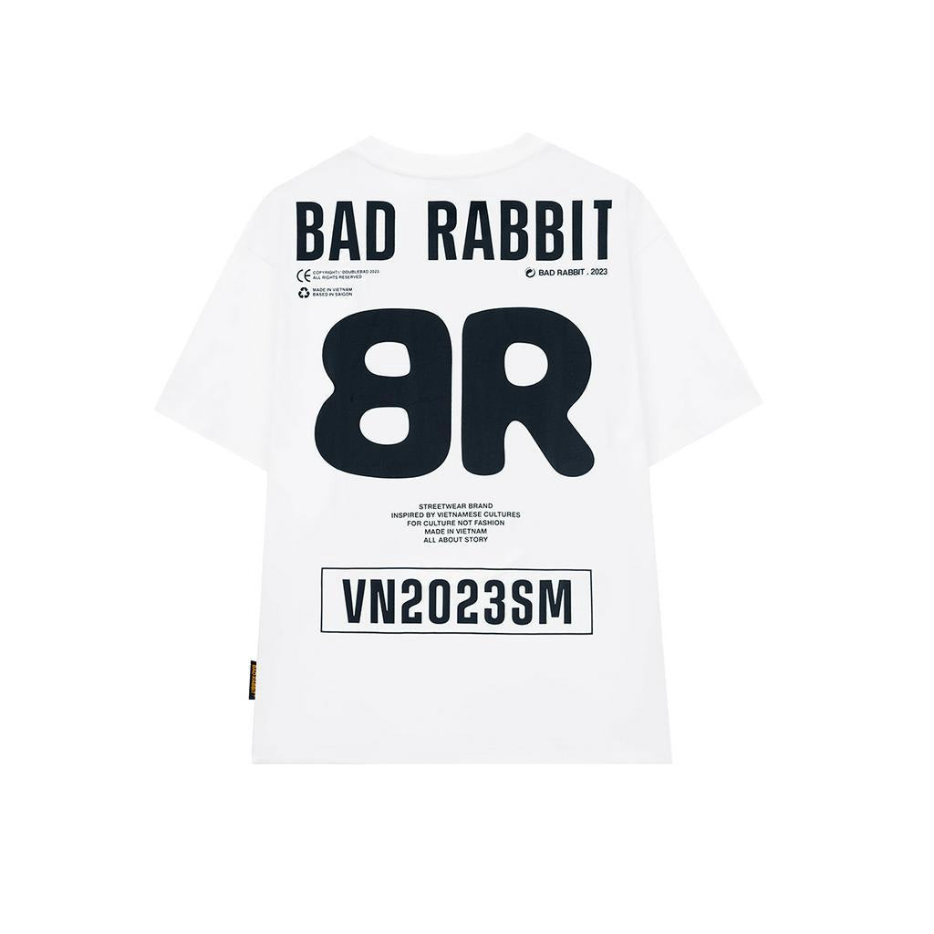 Unisex Bad Rabbit White T-shirt - Grafflex Arts Rabbit Tee - Genuine Local Brand