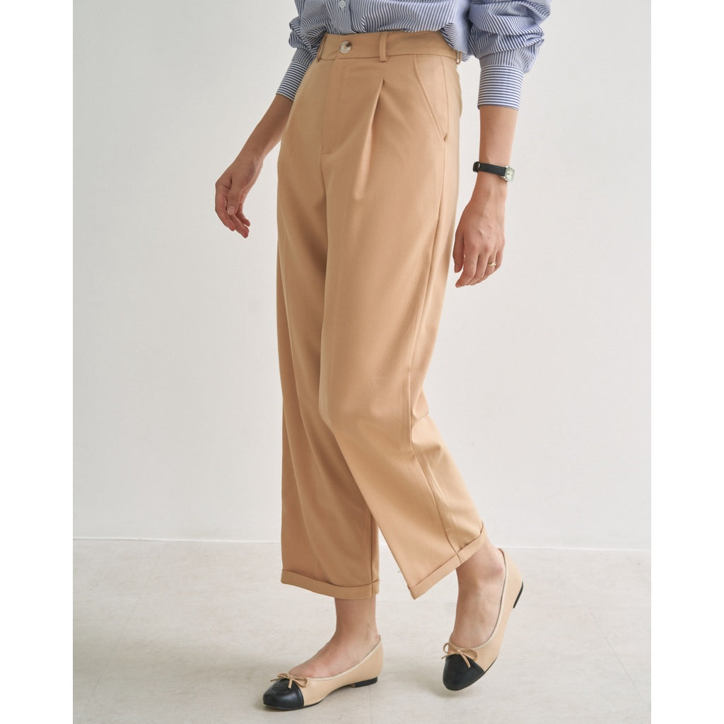 Jones French Hybrid Straight-Leg Folded Women's Designer Trousers | 3562 | Lana Official