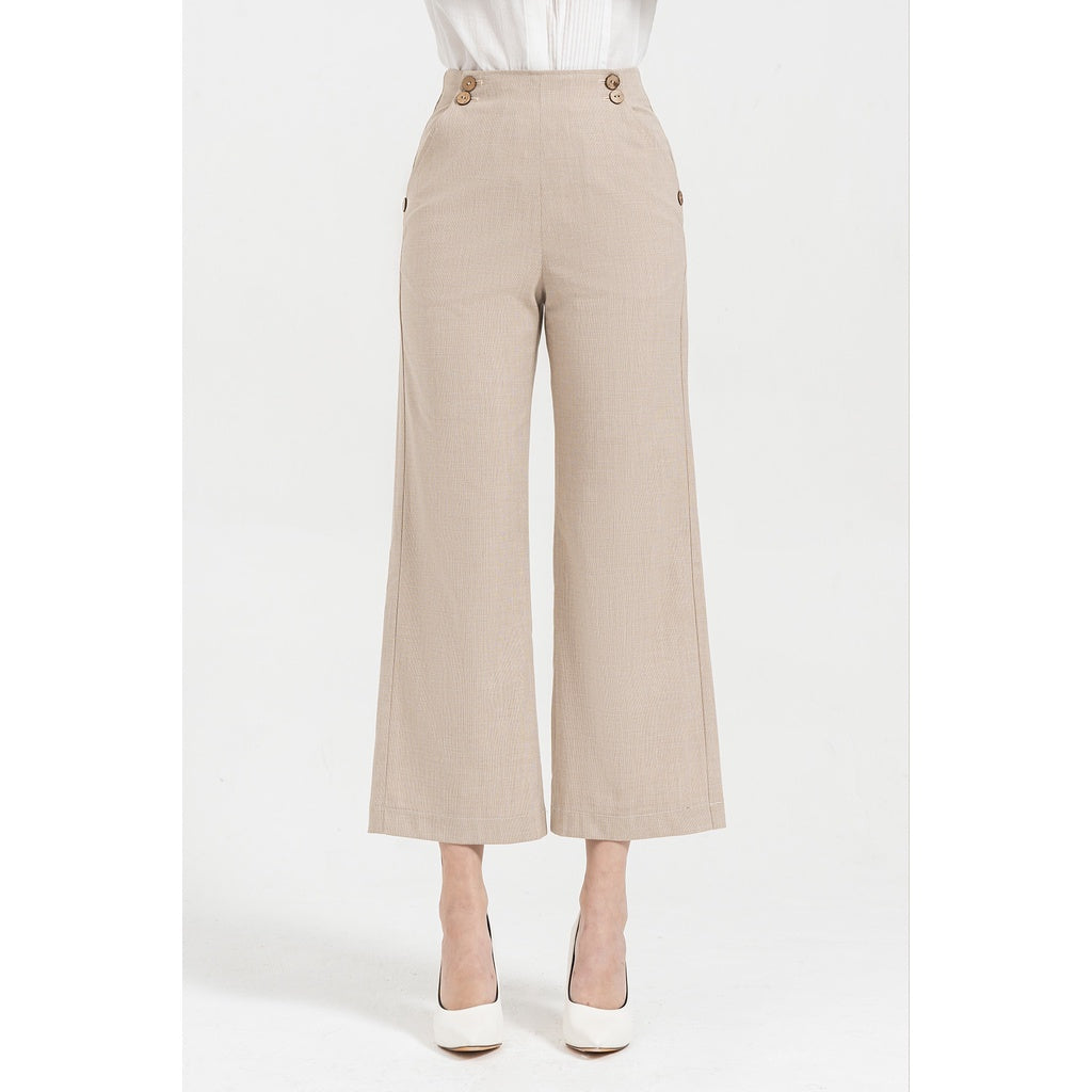 Women's wide-leg pants with buttons VIENNE TRAN V64W21Q023