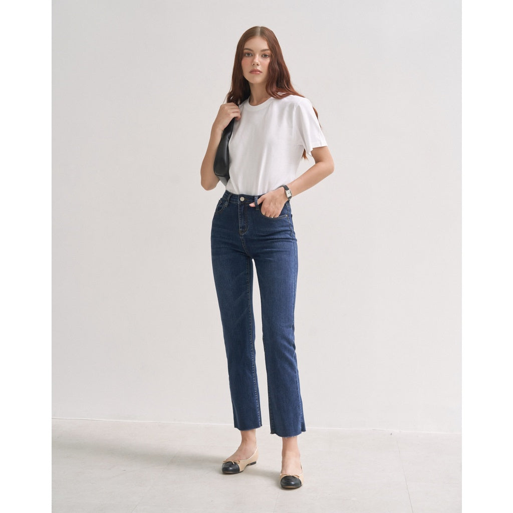 Quần Jeans Dáng Ôm Xanh Jeans Đậm Moneo | 3515 | Lana Official