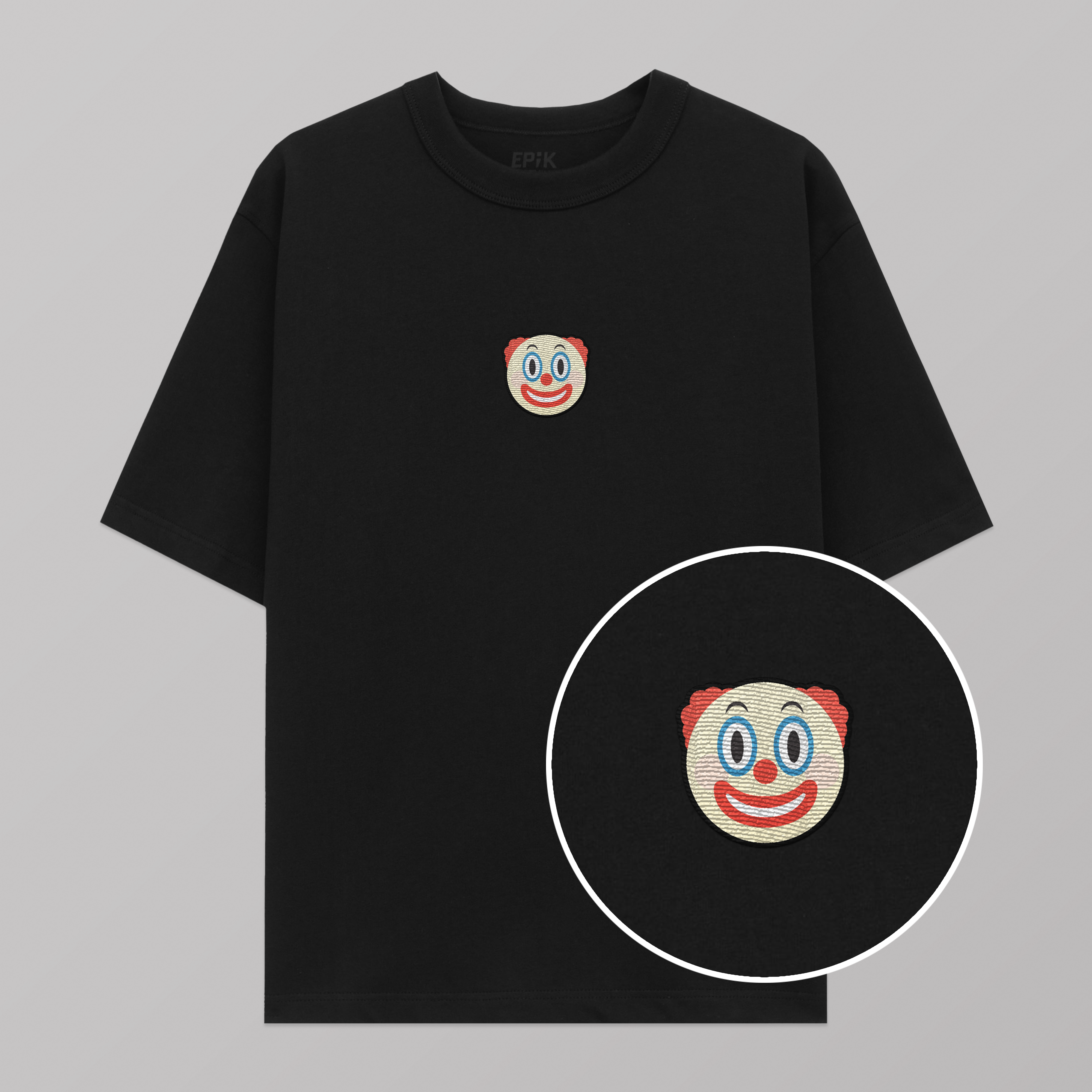 CLOWN EMBROIDERED Unisex PREMIUM 100% Cotton T-Shirt