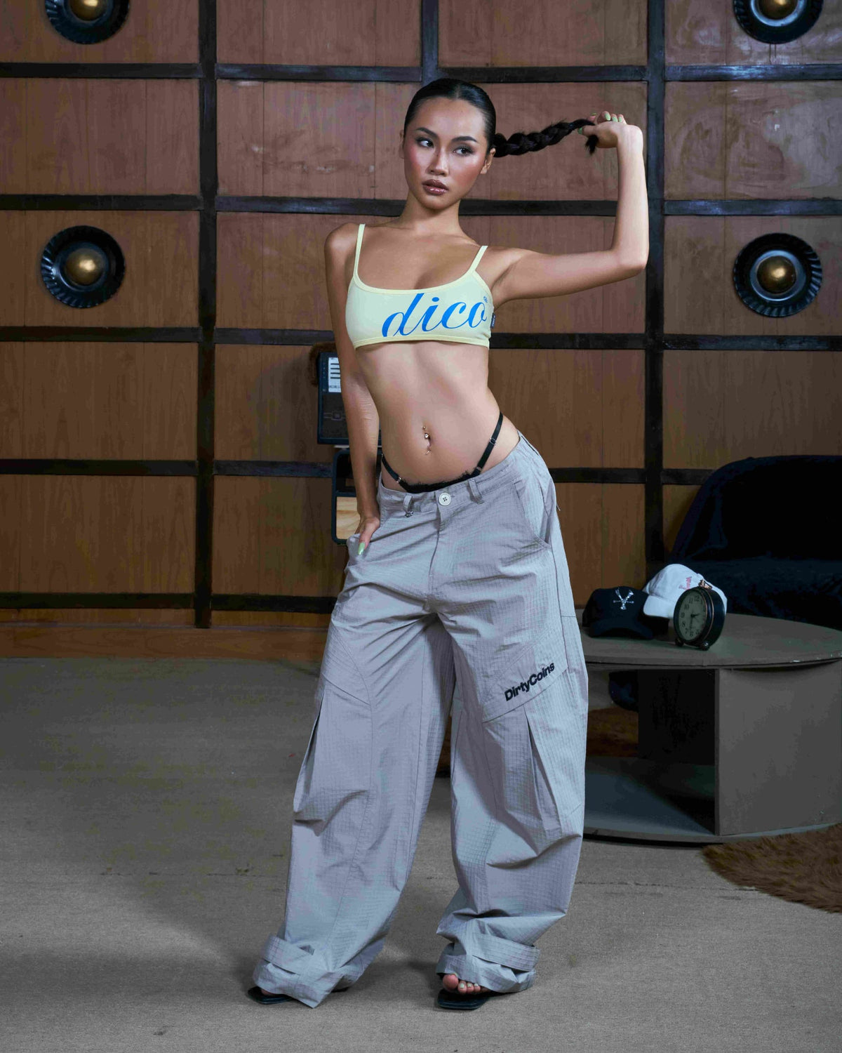 Áo Micro Crop Top Dico Script - Local Brand Chính Hãng