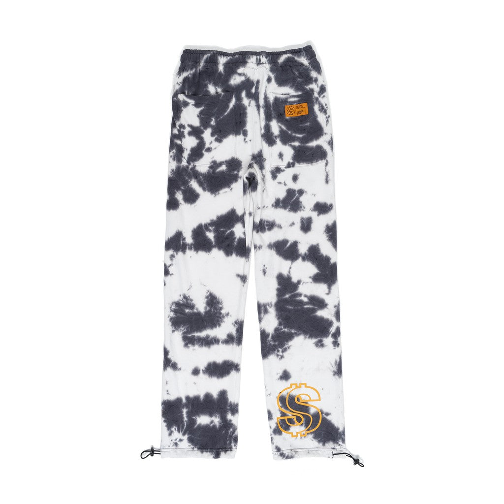 [SMAKER] Unisex pants with unique and unique patterns, elastic waistband, genuine Local Brand "MMNF" TIE DYE SWEAT PANTS IN GRAY