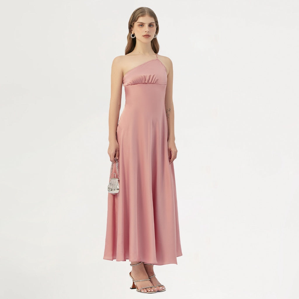 DEAR JOSÉ - Slow Dance long dress in earthy pink silk fabric