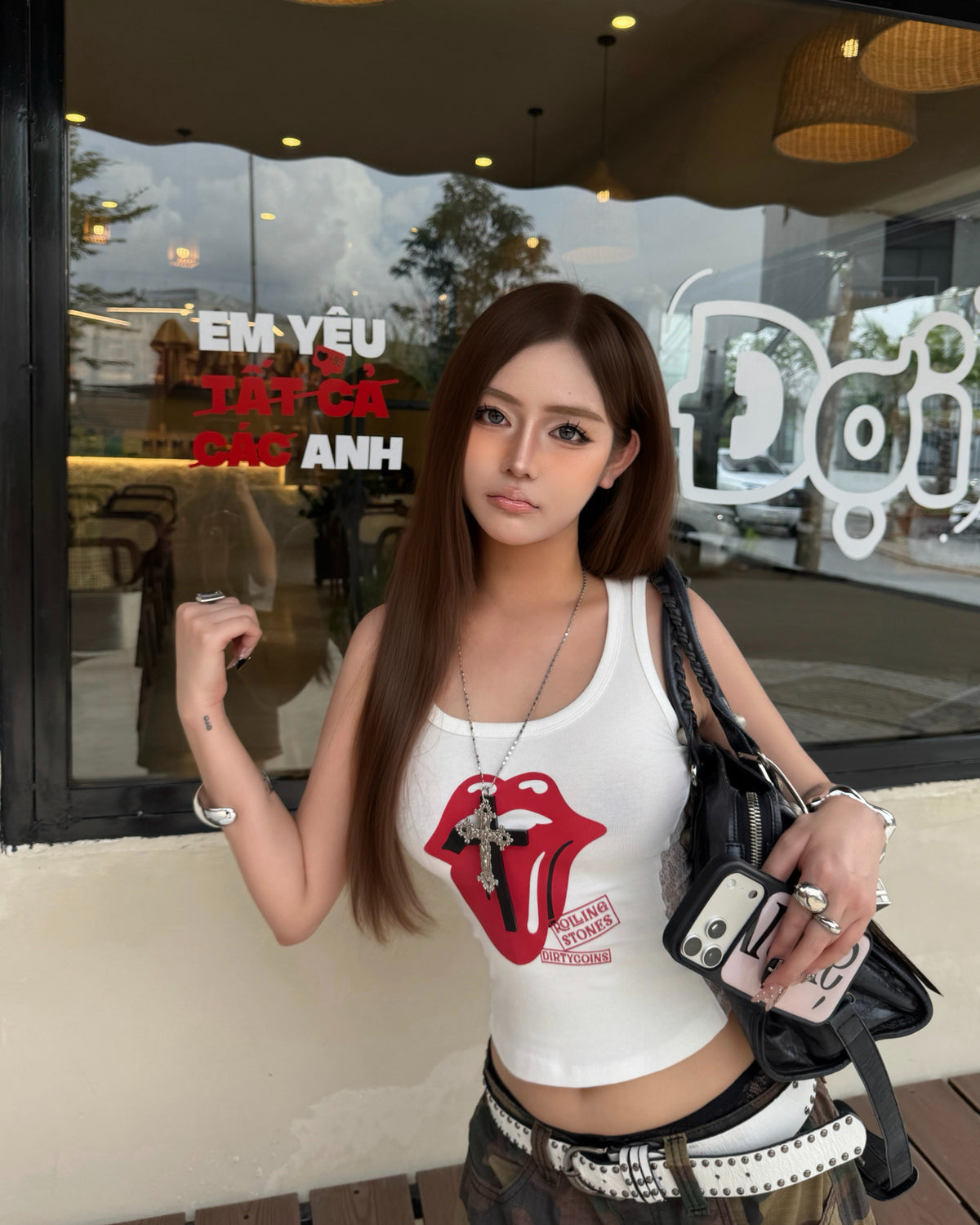 Áo Tank Top Women Dcxrs Tongue Lace - Local Brand Chính Hãng