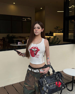 Áo Tank Top Women Dcxrs Tongue Lace - Local Brand Chính Hãng