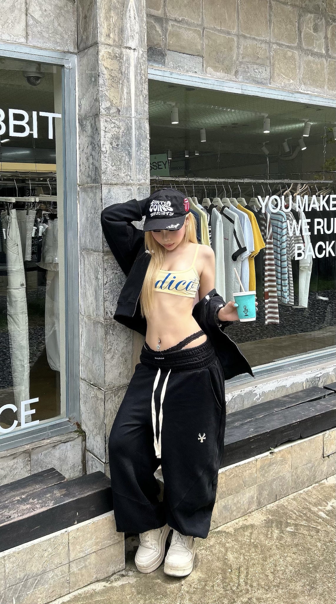Áo Micro Crop Top Dico Script - Local Brand Chính Hãng
