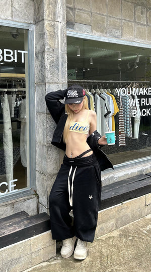 Áo Micro Crop Top Dico Script - Local Brand Chính Hãng