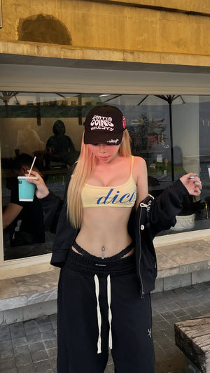 Áo Micro Crop Top Dico Script - Local Brand Chính Hãng