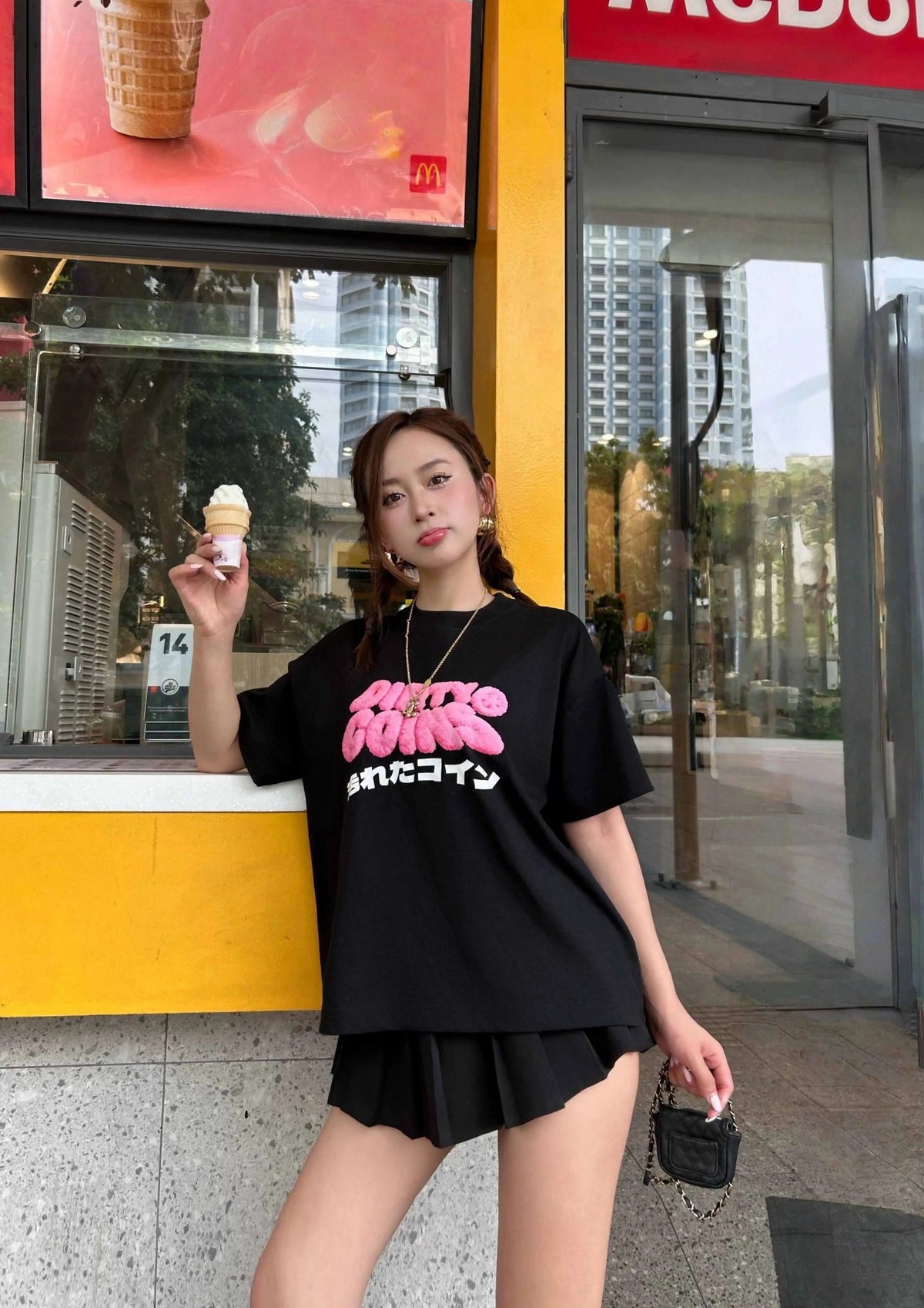 Áo Thun Dico Fluffy Wavy Logo - Local Brand Chính Hãng