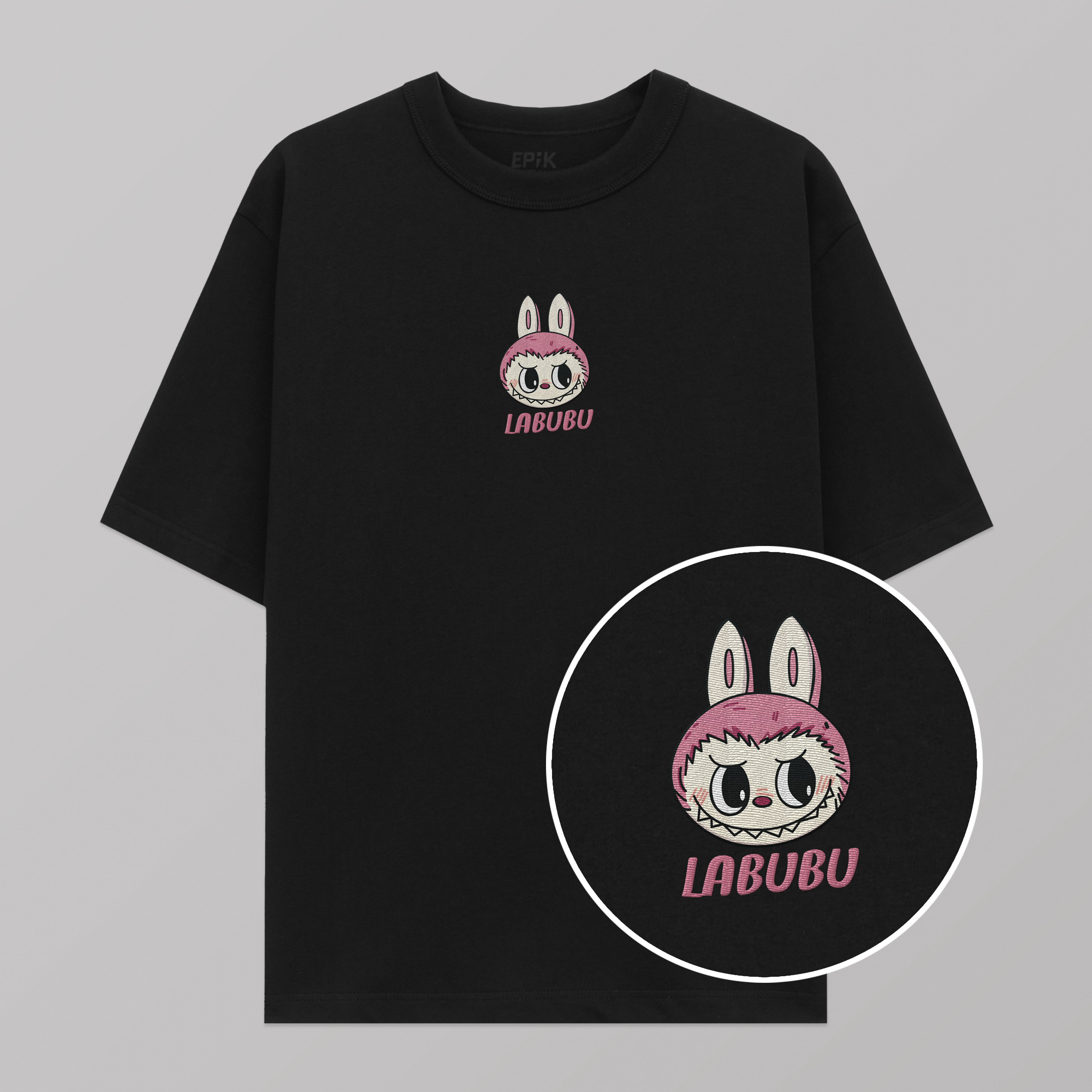 LABUBU EMBROIDERED Unisex PREMIUM 100% Cotton T-Shirt