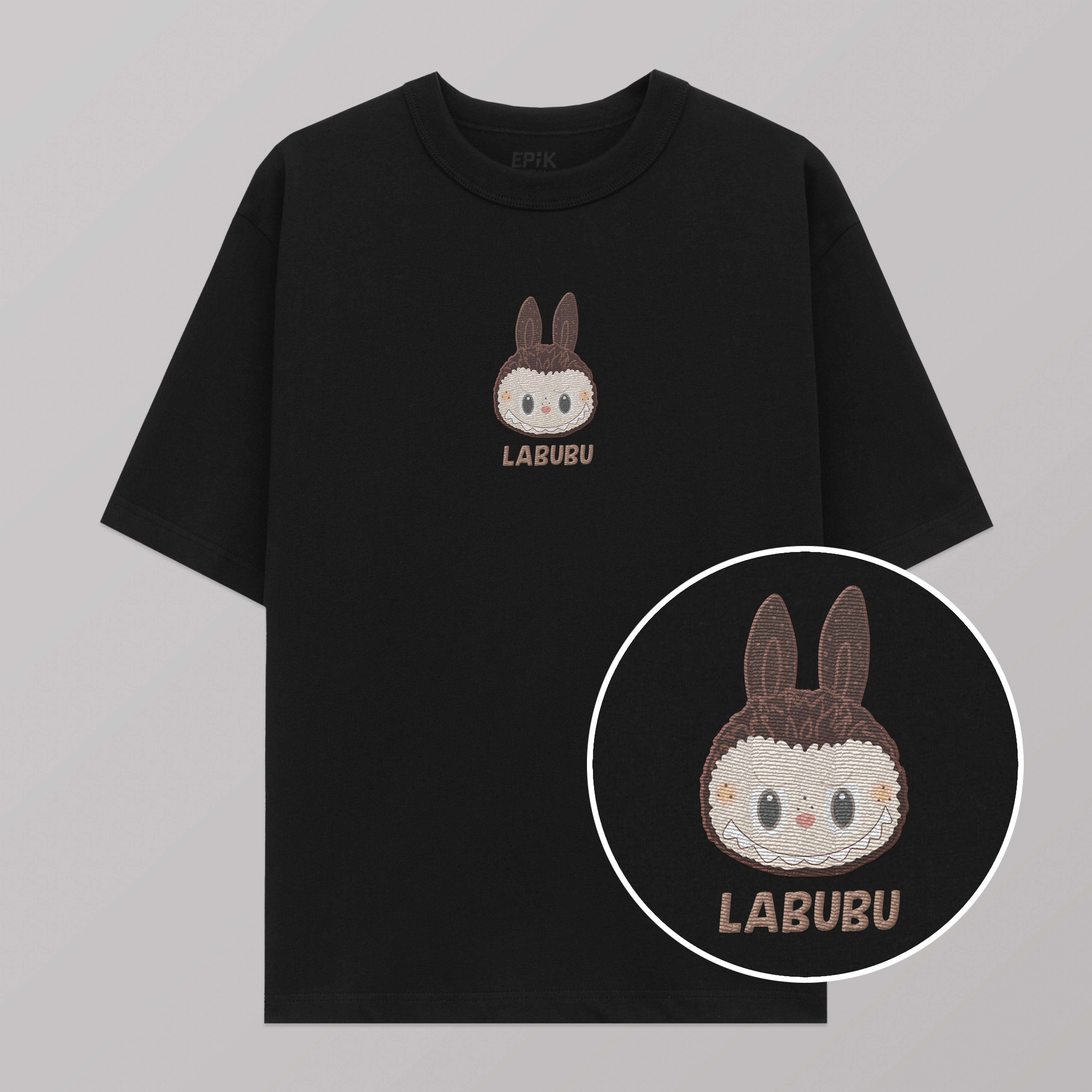 LABUBU Special EMBROIDERED Unisex PREMIUM 100% Cotton T-Shirt