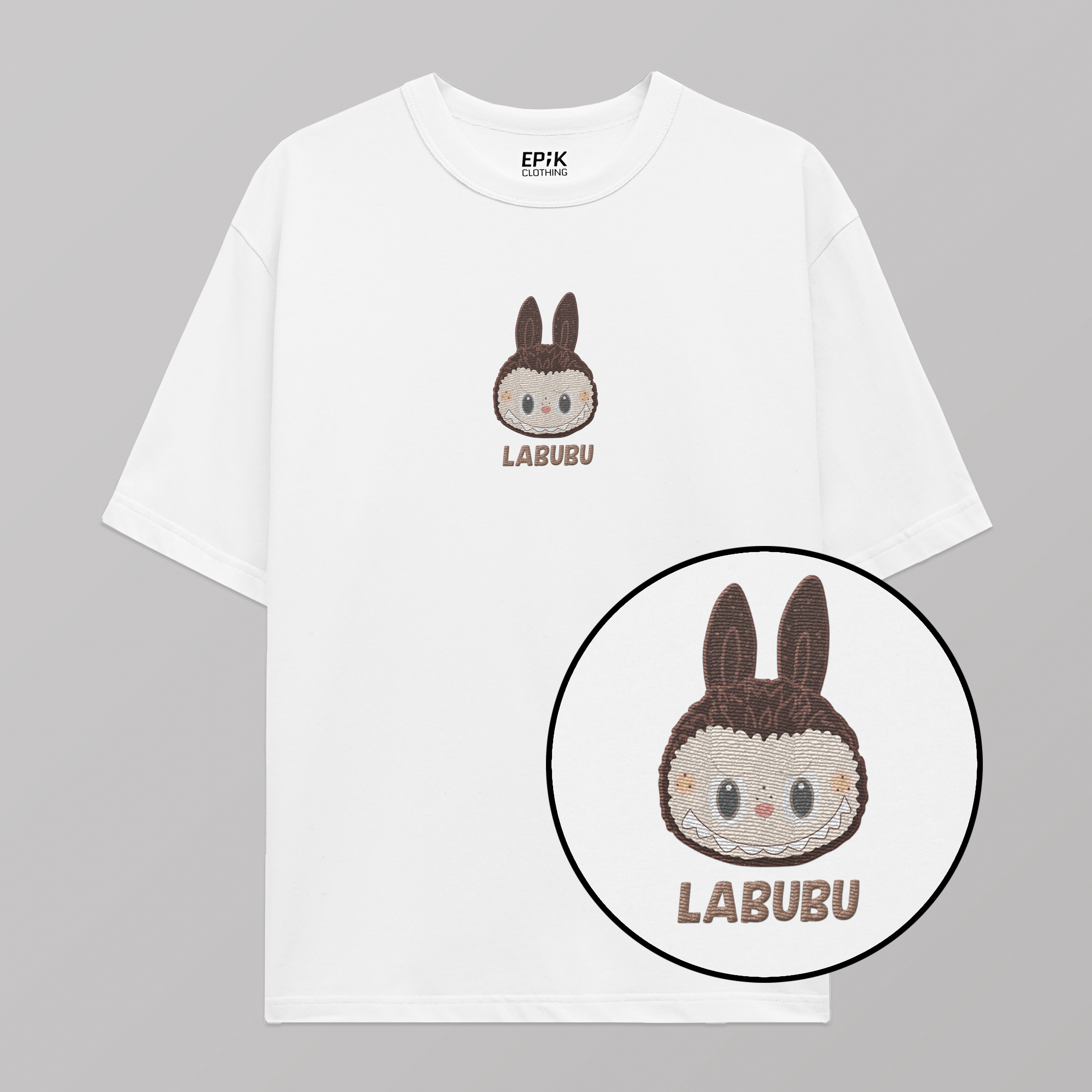 LABUBU Special EMBROIDERED Unisex PREMIUM 100% Cotton T-Shirt