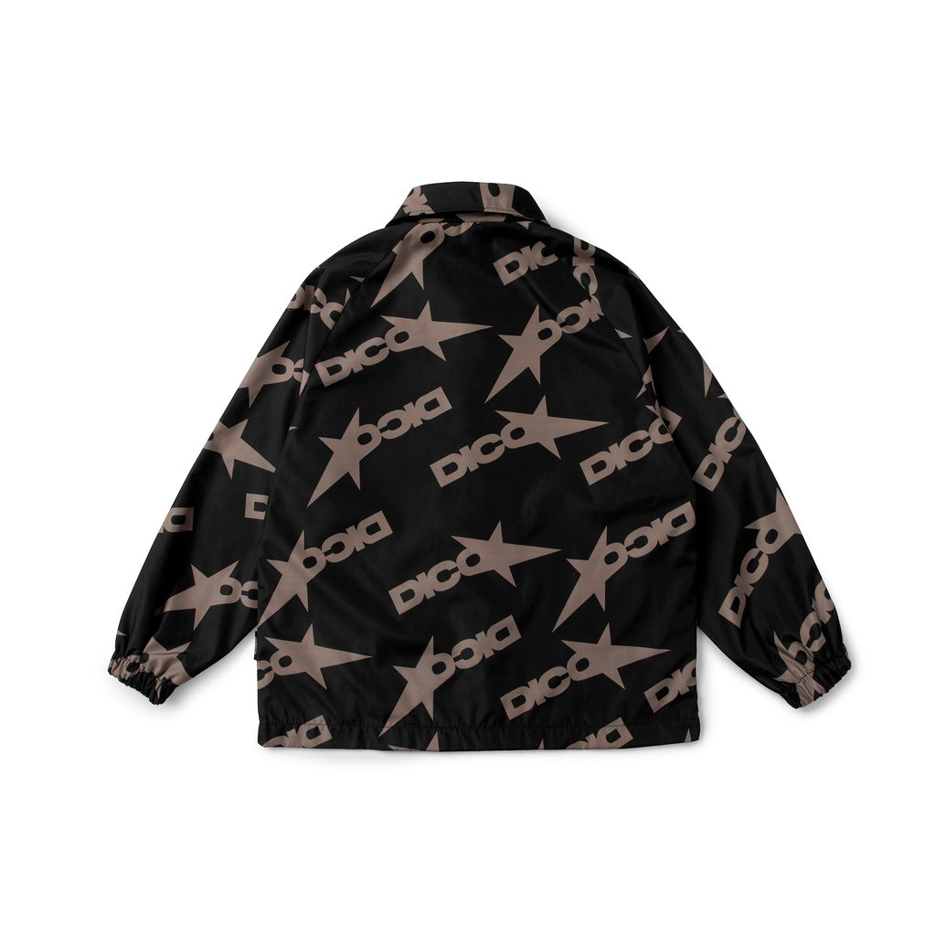 Dico Star Pattern Coach Jacket - Black