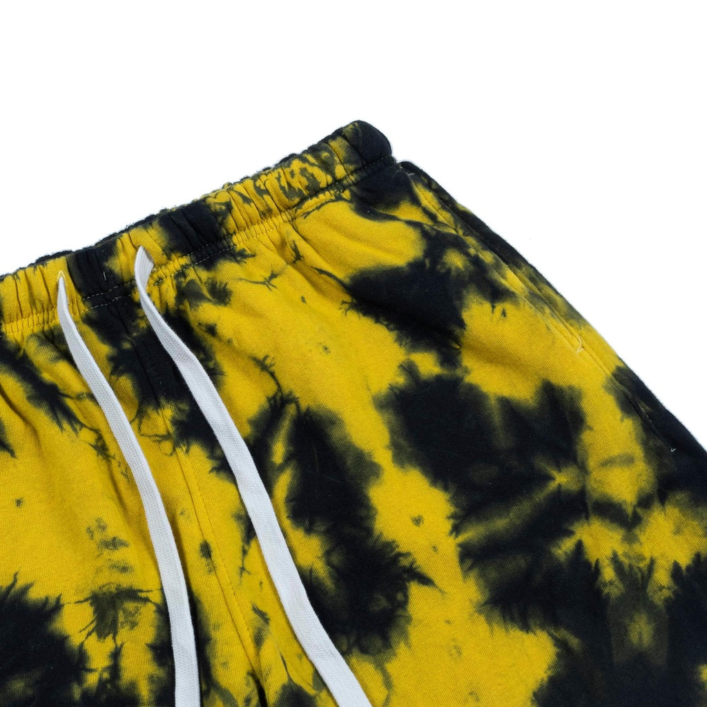 [SMAKER] Men's shorts, comfortable and cool stretch cotton men's shorts - LOVE LATER TIE DYE SHORT IN YELLOW