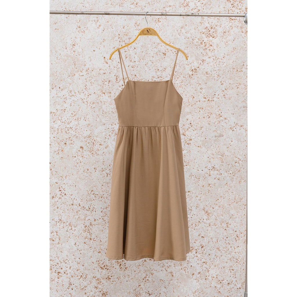 Women's 2-strap flared dress - Women's 2-strap flared dress with youthful look VIENNE TRAN V63L22Q002