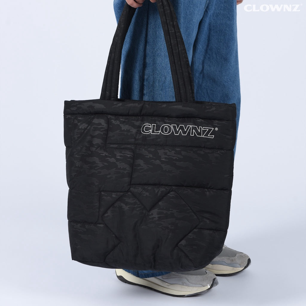 Cotton float tote bag, coach local brand Clownz Puffle Bag unisex men and women bigsize Korean ulzzang