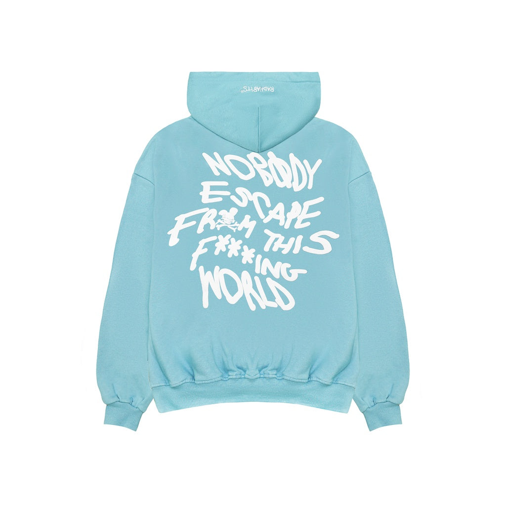 Unisex Bad Habits Nobody Hoodie - Blue Sky - Genuine Local Brand