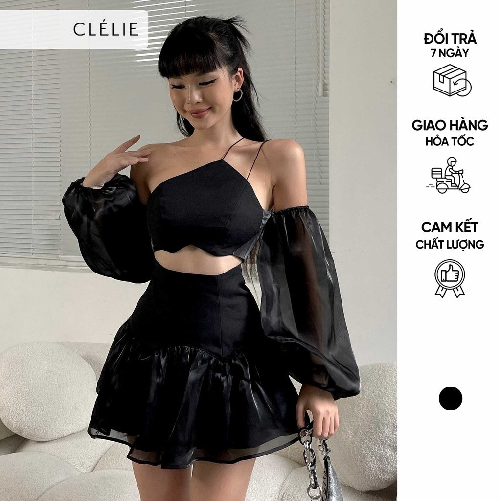 Heart crop top and flared skirt set | MIA SET - CLÉLIE 