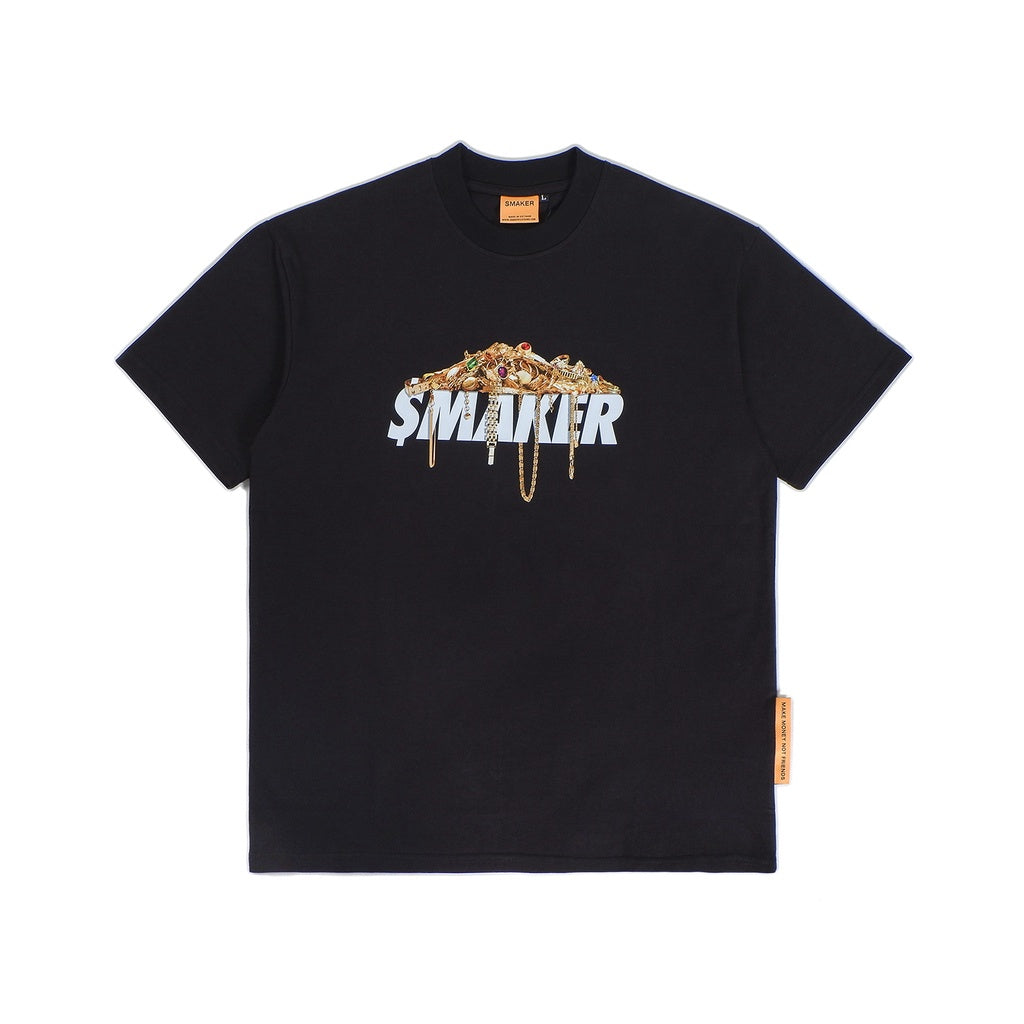 [SMAKER] Unisex cotton t-shirt for men and women, loose form, loose sleeves, genuine local brand - THE TREASURE TEE