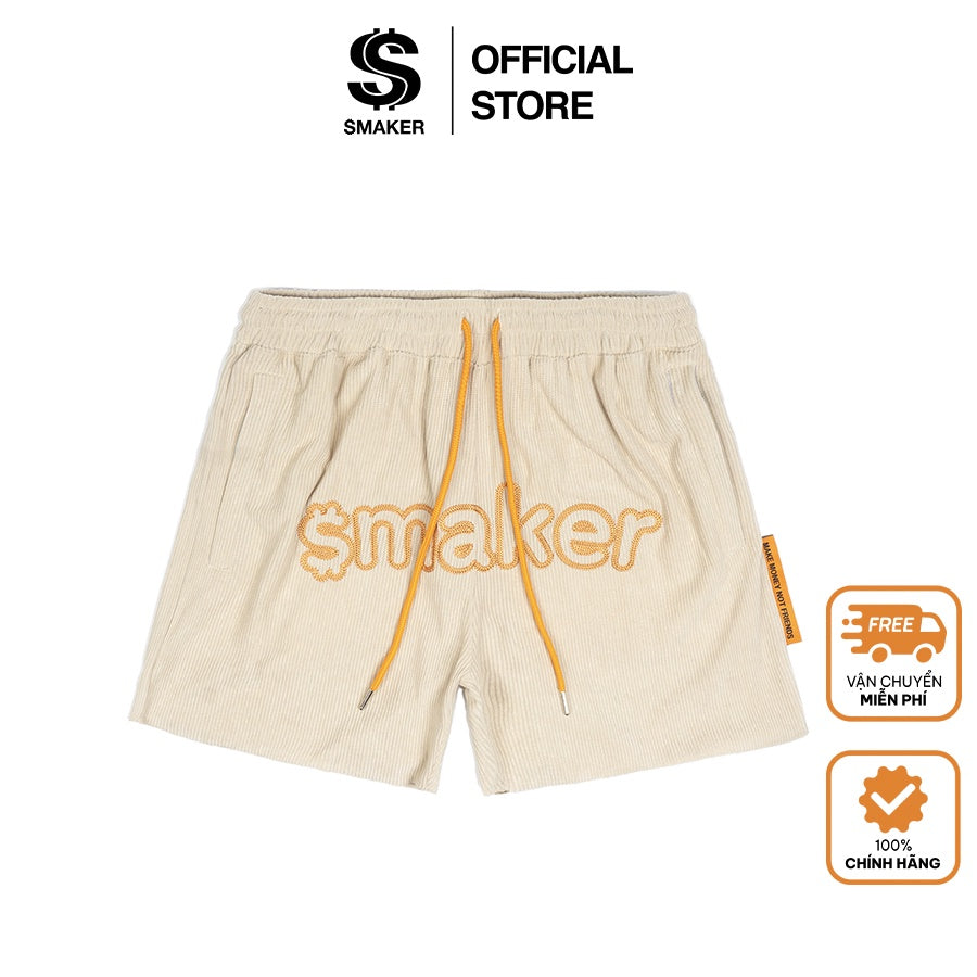 [SMAKER] Tan velvet short - $MAKER CORDUROY SHORT IN TAN