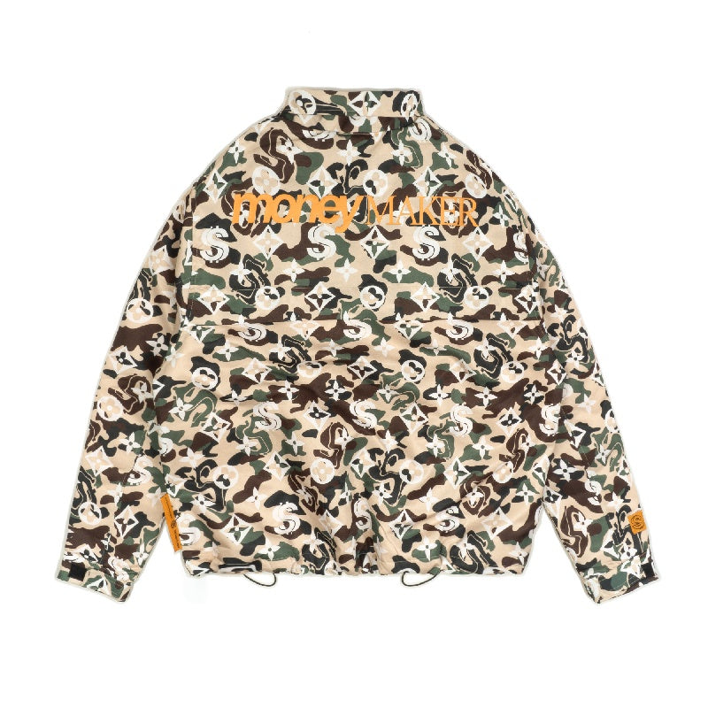 [SMAKER] Áo khoác màu quân đội có chần bông - LOGO CAMO PUFFER JACKET V2