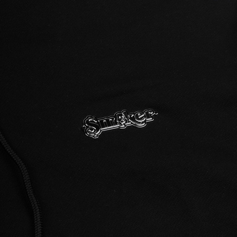 [SMAKER] Áo khoác zip 100% cotton có nón màu đen - MONEY COLLECTOR HOODIE ZIPPER IN BLACK