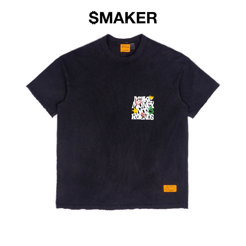 [SMAKER] Washed t-shirt in dark gray 100% cotton - MMNF WASHED TEE IN DARK GRAY