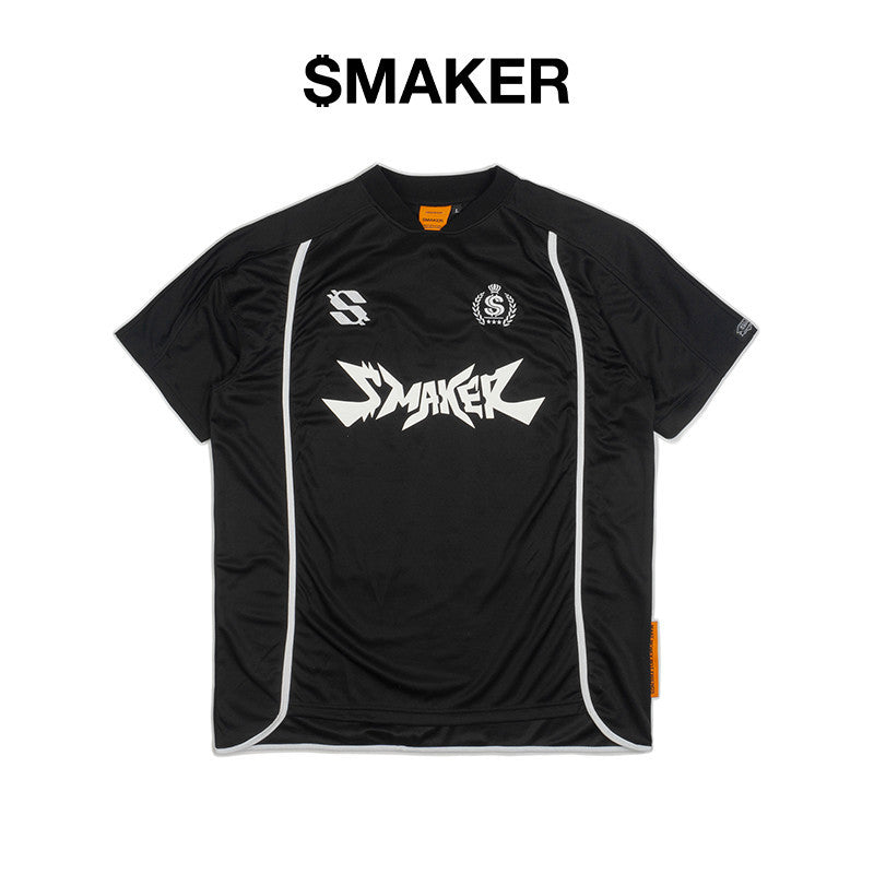 [SMAKER] Sporty black mesh shirt - HUSTLER CLUB JERSEY IN BLACK