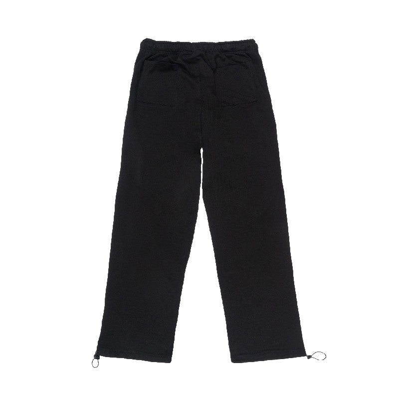 [SMAKER] Basic pants with logo printed on felt fabric and elastic waist - LOGO SWEAT PANTS IN BLACK