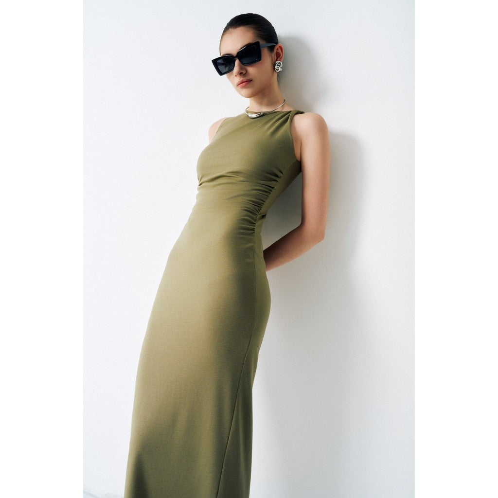 LIAM DRESS_DXV70418 New Moss Green Long Bodycon Dress