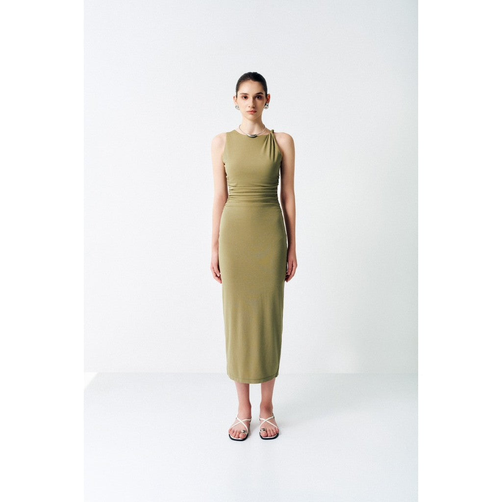 LIAM DRESS_DXV70418 New Moss Green Long Bodycon Dress