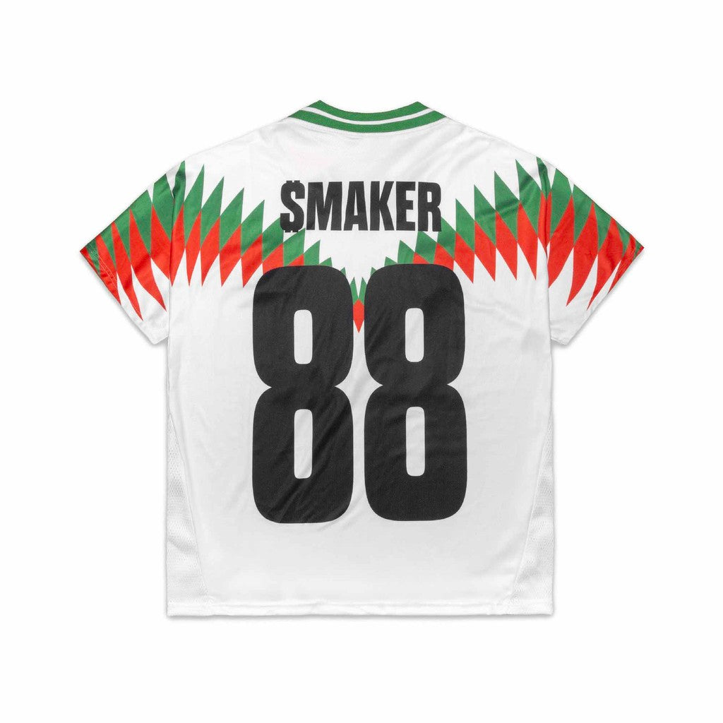 [SMAKER] Áo đá banh màu trắng 100% vải lưới mesh - 88 FOOTBALL CLUB JERSEY IN WHITE