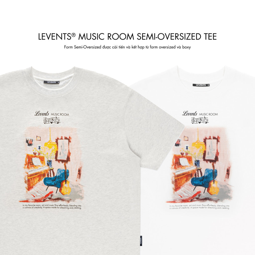 Áo Thun Levents Music Room Semi-Oversized Tee 100% Cotton T-shirt Unisex